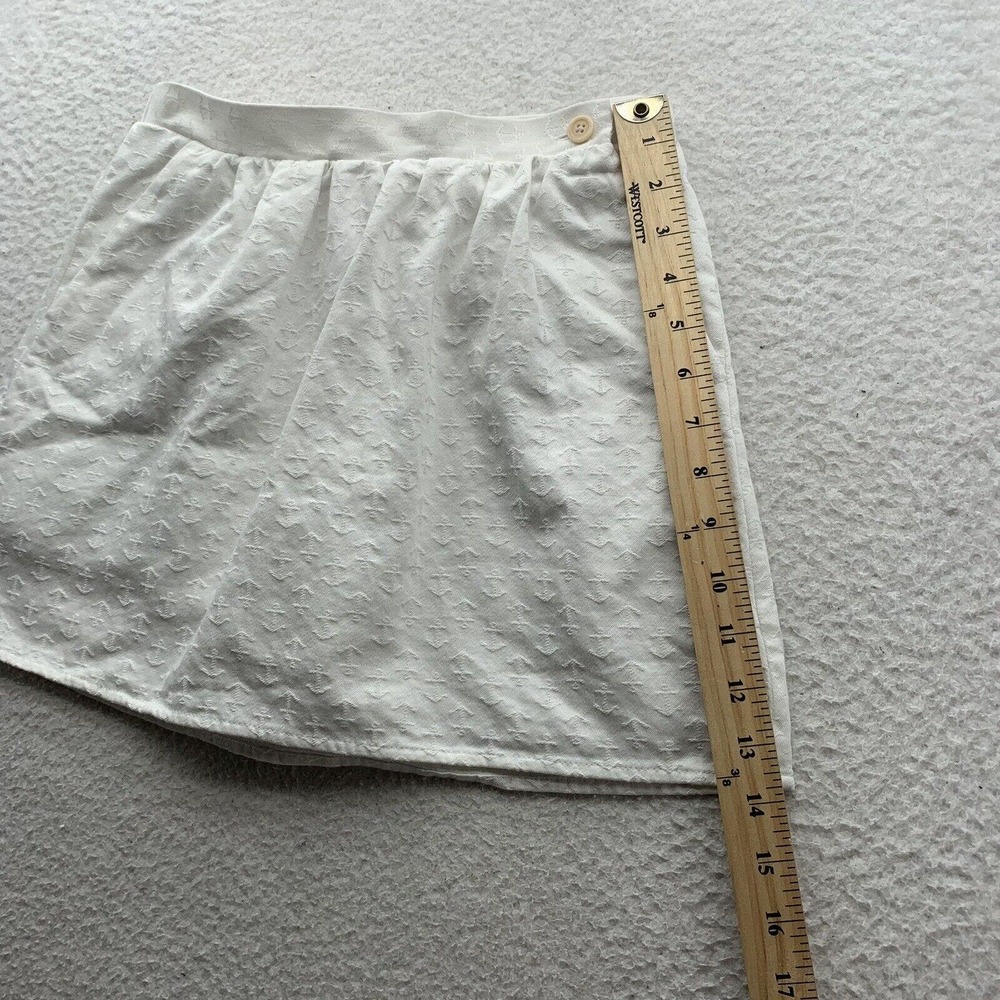 Lilly Pulitzer Mini Skirt XS White‎ Pleated Pockets Anchors Nautical Elastic - Picture 9 of 16